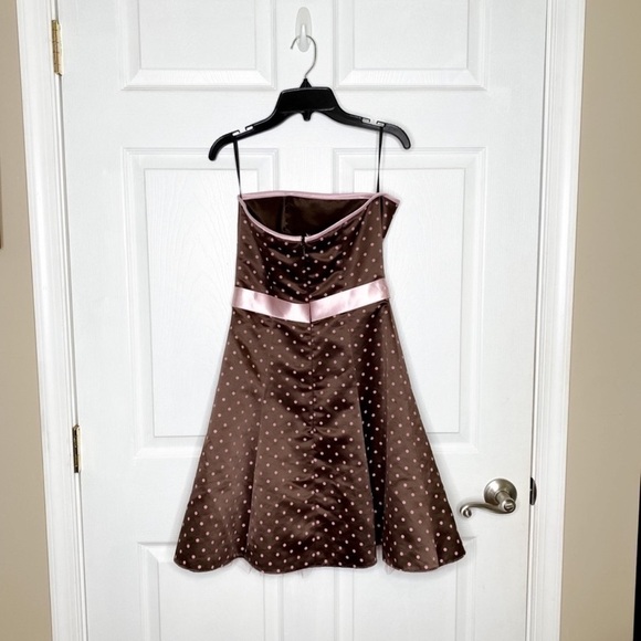 Gunne Sax Jessica McLintock Vintage Strapless Dress Polka Dot - Picture 5 of 8